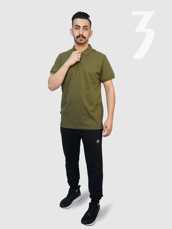پولوشرت مردانه سبز زیتونی