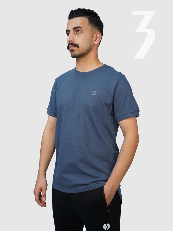 تیشرت مردانه طوسی تیره