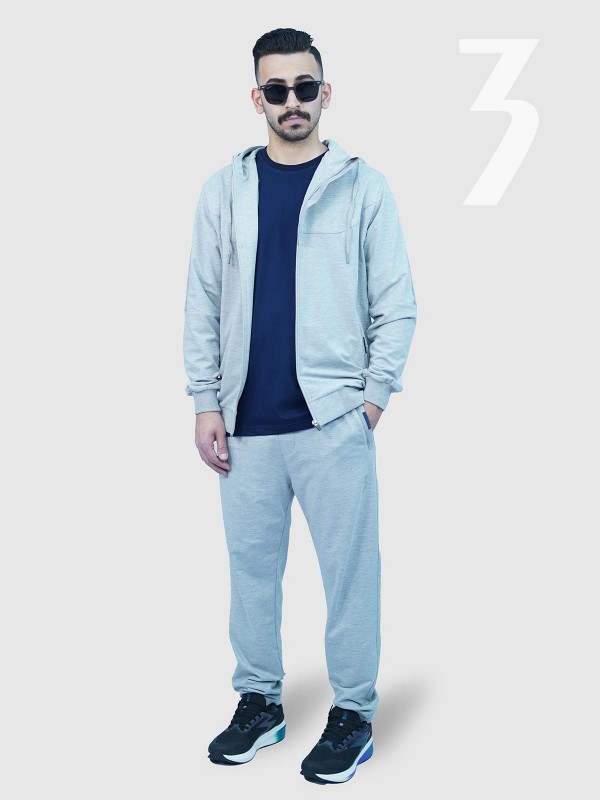 ست سوییشرت شلوار مردانه طوسی روشن