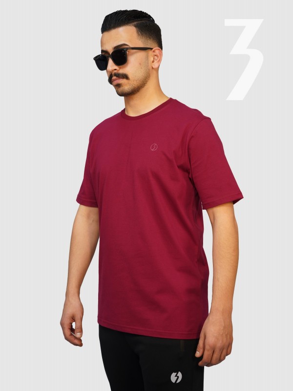 تیشرت مردانه زرشکی