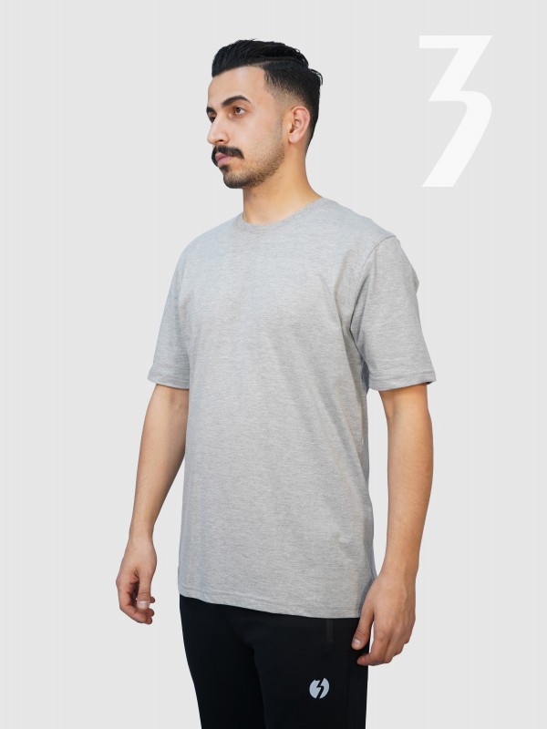 تیشرت مردانه طوسی روشن