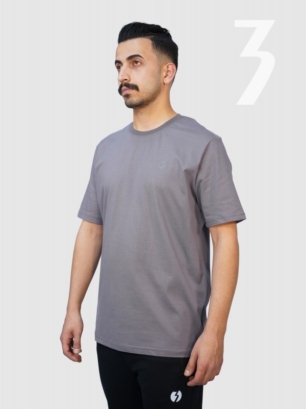 تیشرت مردانه طوسی تیره