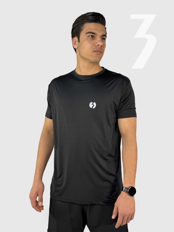 تیشرت مردانه پلی استر مشکی