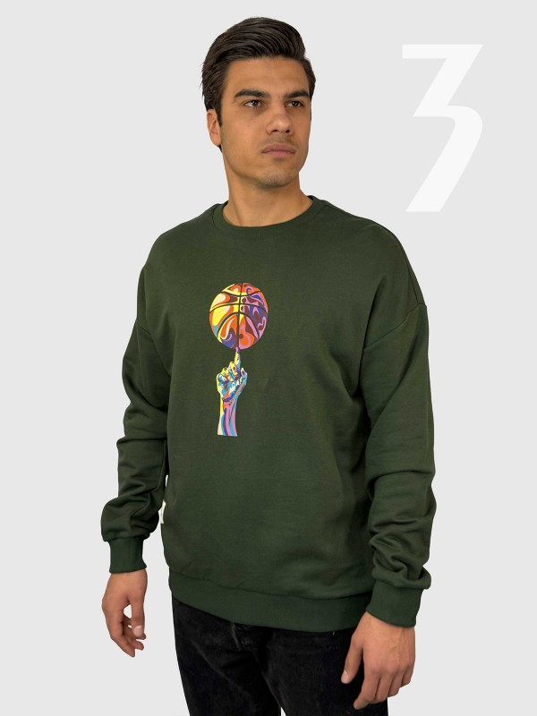 دورس مردانه اسپرت سبز تیره طرحدار