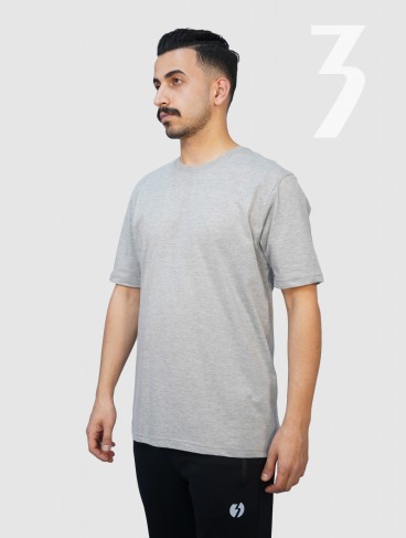 تیشرت مردانه طوسی روشن