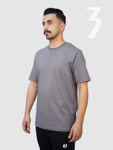 تیشرت مردانه طوسی تیره