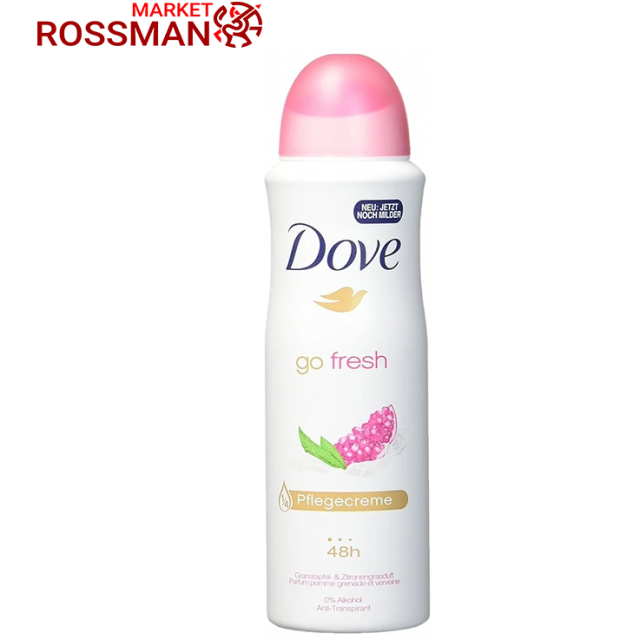 اسپری ضدتعریق زنانه با رایحه انار و به لیمو داو سایز کوچک | DOVE GO FRESH 150mil