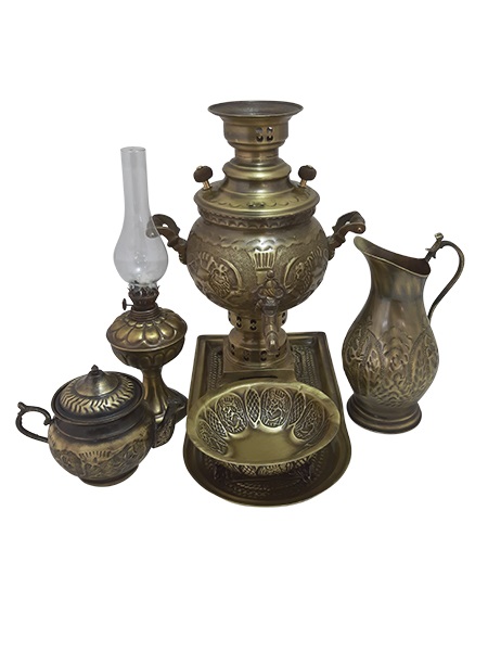 سماور زغالی آنتیک شیر خورشید