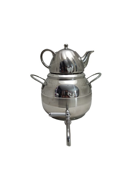 کتری و قوری نزاز 1700 خمره ایی تمام کروم چدن