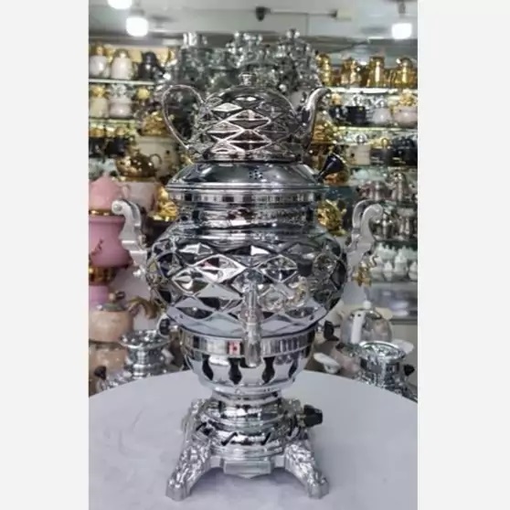 سماور سما عدسی مشبک قوری دار (ثما)