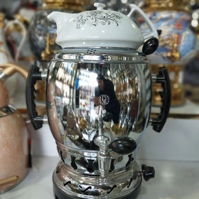 سماور گازی سما قوری دار سه کاره گنجایش 6 لیتر ساده (ثما)