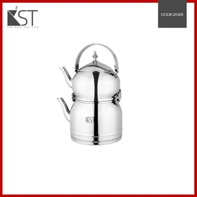 کتری و قوری لوله دار دسته هلالی  3/3 لیتر (KST) کد 2028