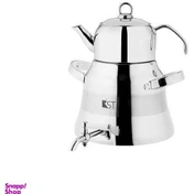 کتری با دو قوری هرمی دسته دو تکه 5/5 لیتر (KST) کد4070TP