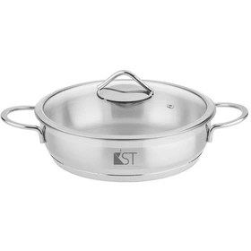 تابه استیل دو دسته کی اس تی (KST)  مدل 5023 سایز 24