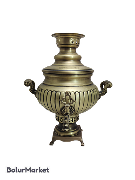 سماورذغالی انتیک عدسی آینه ریز ۶لیتر