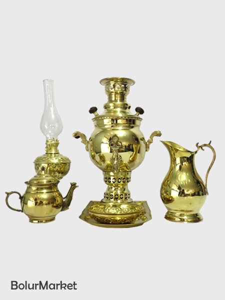 سرویس سماور زغالی توپی ساده