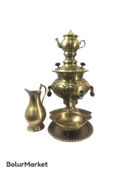 سماور برنجی ذغالی ۶ لیتری کد ۱۱۳۵