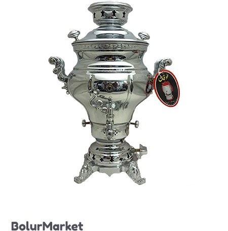 سماور طوفان 6 لیتری مدل گل پیچ ساده