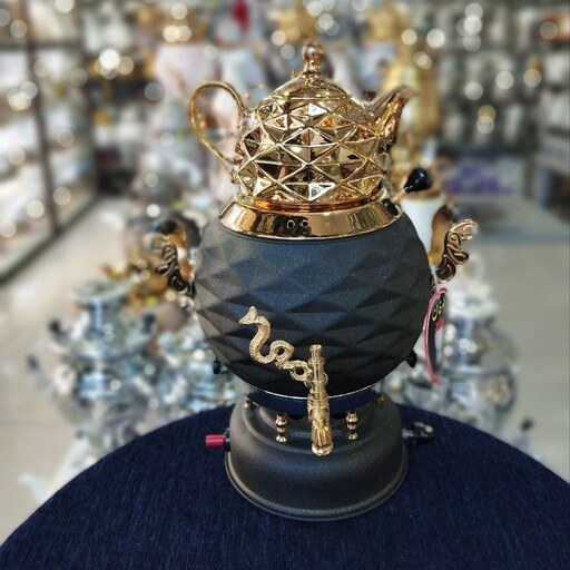 سماور طوفان 6 لیتری مدل دسته طلا