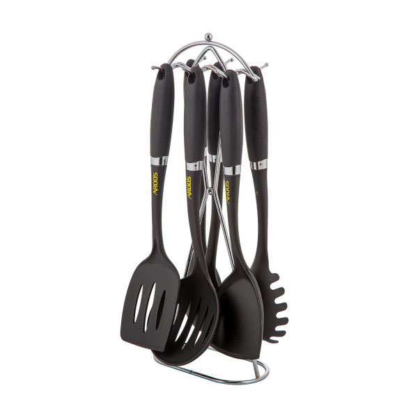 سرویس  کفگیر و ملاقه مشکی عروس تفلون