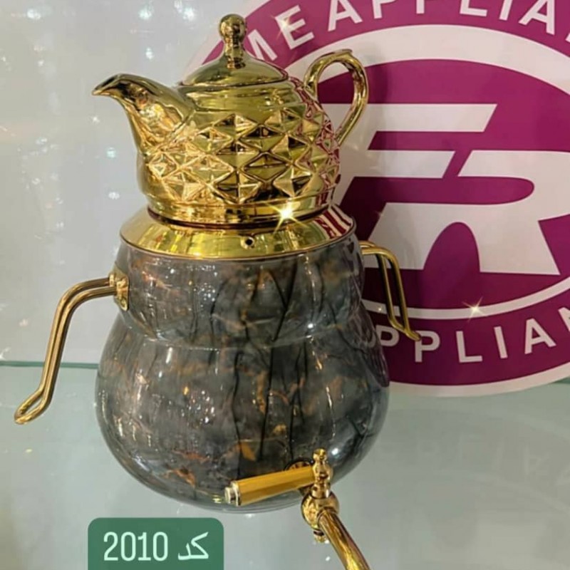 کتری و قوری FR کد 2010 طرح سنگ دسته عصایی