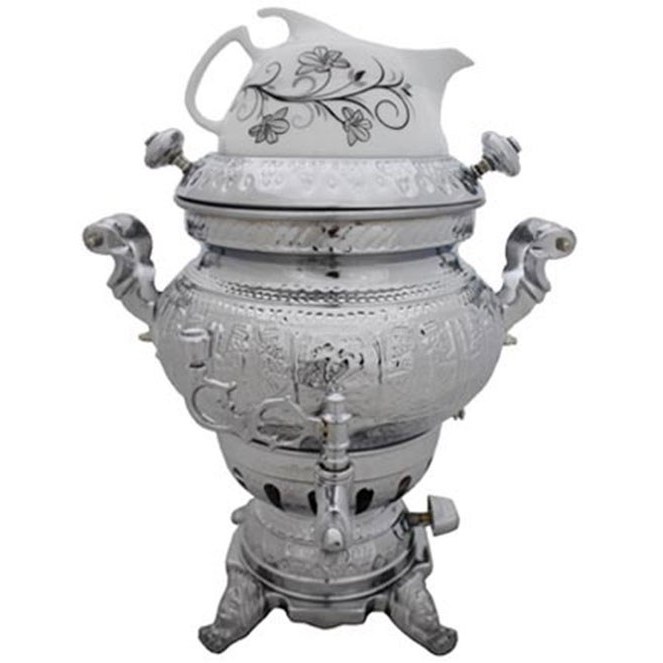 سماور گازی پاکان 6 لیتری عدسی 3 کاره قلم زنی