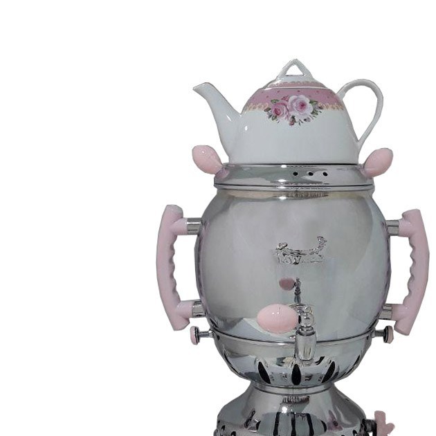 سماور مدل تخم مرغی خجسته با قوری رز