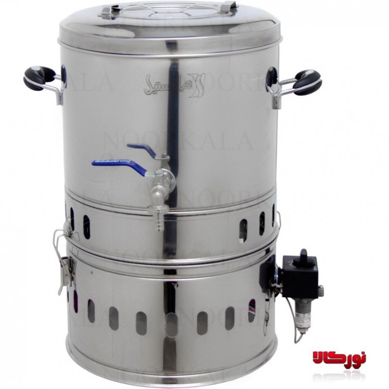 سماور گازی صنعتی 20 لیتری ترموکوبل دار دنیای استیل