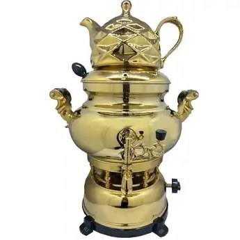 سماور گازسوز لیلان 8 لیتری ترموکپل دار تمام طلا