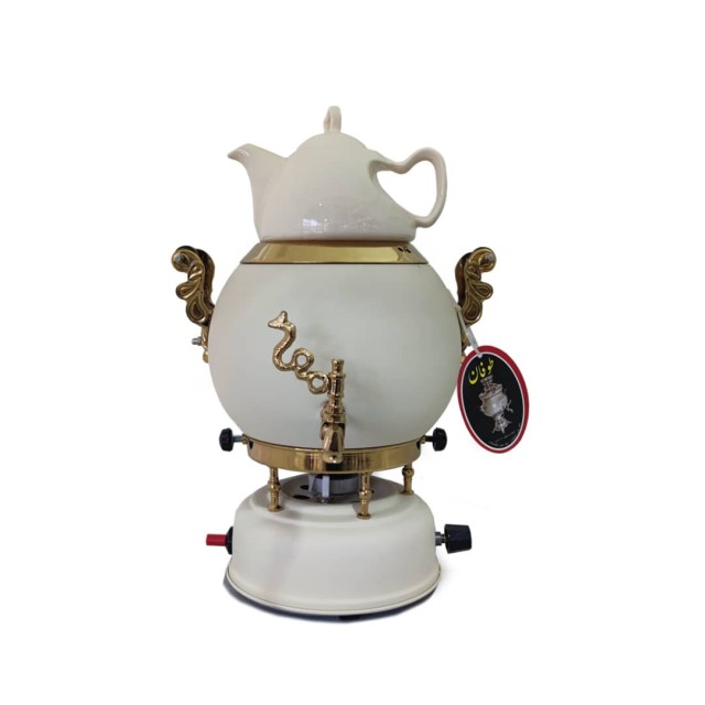 سماور گازی طوفان تنوره دار سه کاره فندک دار کرم