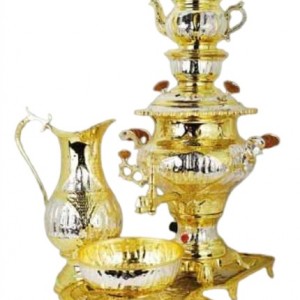 سماور طلایی یا نقره ای از جنس برنج