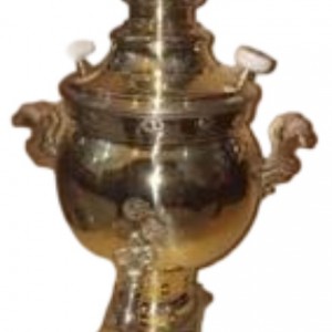 سماور ذغالی6لیتر برنجی زرد