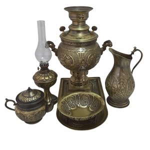 سماور زغالی آنتیک شیر خورشید