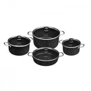 سرویس قابلمه گرانیتی 8 پارچه تابان (سایزقدیم)