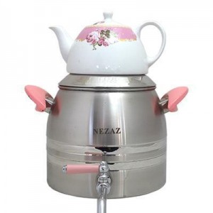 ست کتری و قوری نزاز کد 4040 صورتی