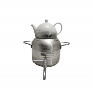 کتری وقوری نزاز 2600 طرح ترک خطی مات دسته استیل