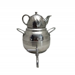 کتری و قوری نزاز 1700 خمره ایی تمام کروم چدن