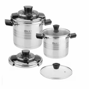 زودپز استیل دوقلو کی اس تی (KST) مدل 6080 گنجایش 4 و 6 لیتر