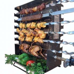 کباب پز 14 سیخ دو طرفه ایستاده بدون دود آپارتمانی ضیافت