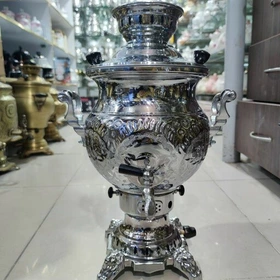 سماور گازی سما مدل توپی هخامنشی گنجایش 6 لیتر بدون قوری (ثما)