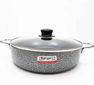 تابه پوشش طرح گرانیت با درب پیرکس سایز 30 تابان (جدید و استاندارد)