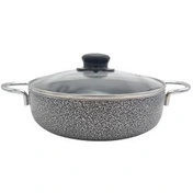 تابه پوشش طرح گرانیت با درب فلزی سایز 34 تابان (جدید و استاندارد)