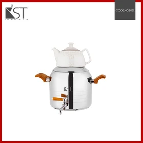 کتری و قوری مدل ترک دسته چوبی 5/5 لیتر (KST) کد 4020D