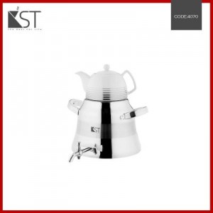 کتری و قوری هرمی دسته دو تکه 5/5 لیتر (KST) کد 4070