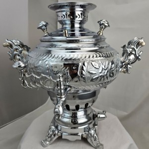 سماور گازی پاکان  8 لیترمدل قلم زنی