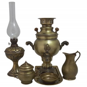 سماور ذغالی توپی آنتیک ۱ لیتر