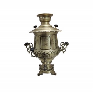 سماور ذغالی آنتیک مدل نگین لب ریخته تانکی ۱۵لیتر