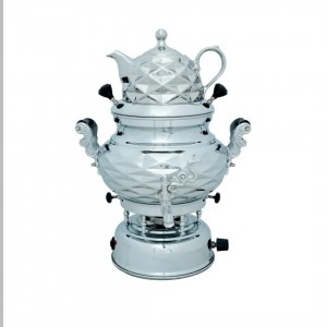 سماور طوفان 6 لیتری مدل عدسی کروم