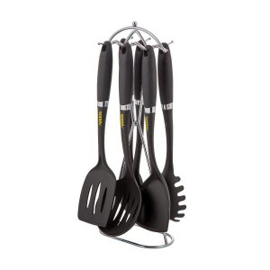 سرویس  کفگیر و ملاقه مشکی عروس تفلون