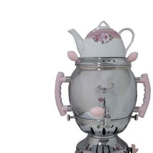 سماور مدل تخم مرغی خجسته با قوری رز